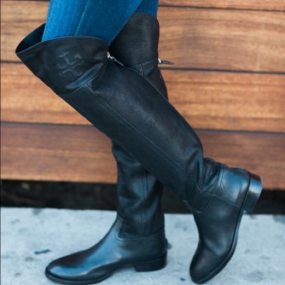 Tory Burch Simone 10M OTK black suede boots